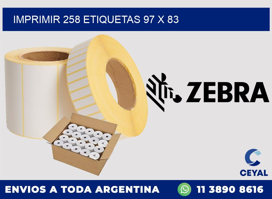 IMPRIMIR 258 ETIQUETAS 97 x 83
