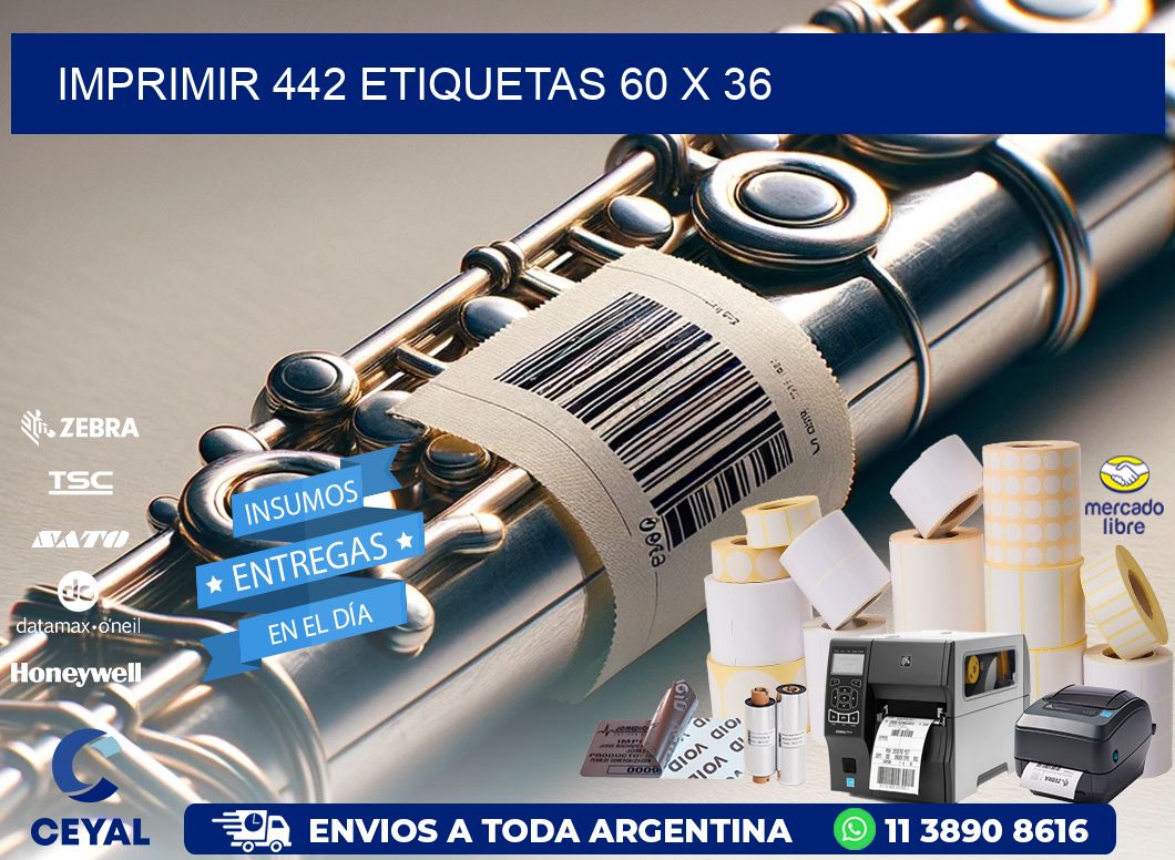 IMPRIMIR 442 ETIQUETAS 60 x 36