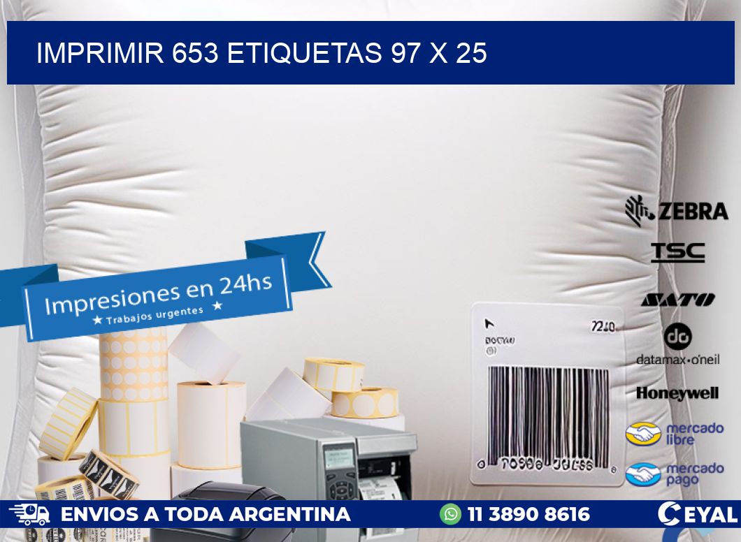 IMPRIMIR 653 ETIQUETAS 97 x 25