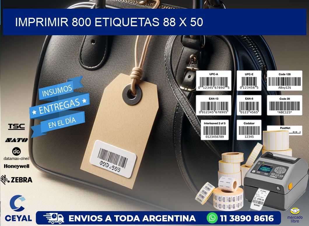 IMPRIMIR 800 ETIQUETAS 88 x 50