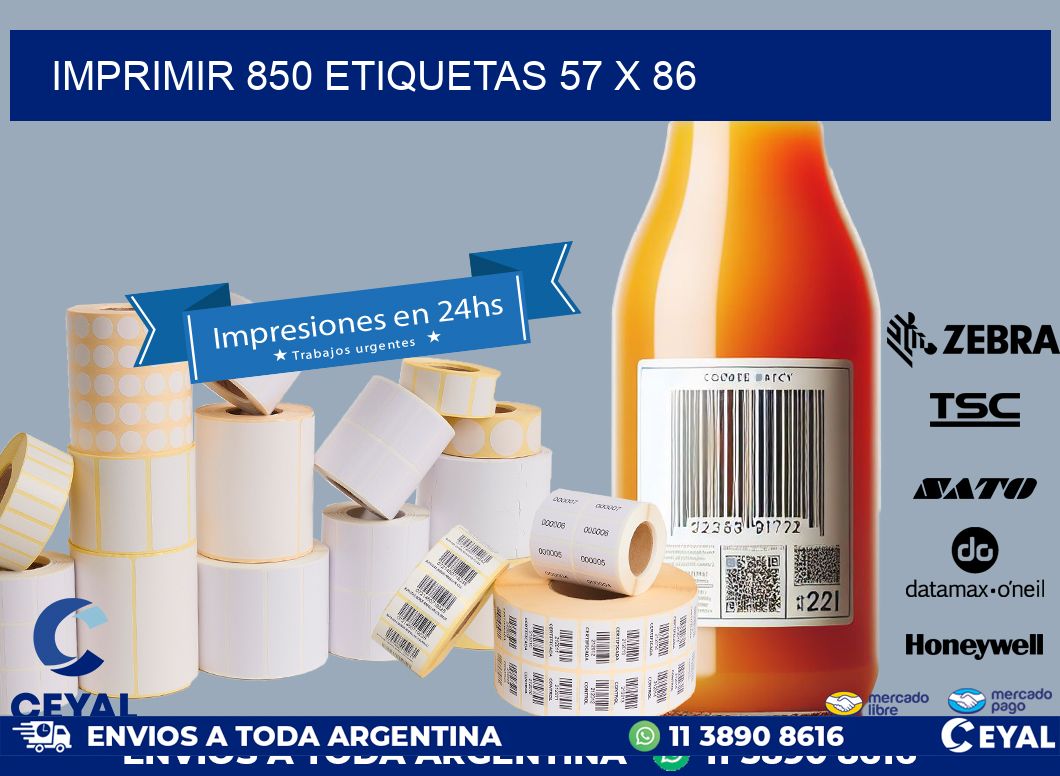 IMPRIMIR 850 ETIQUETAS 57 x 86