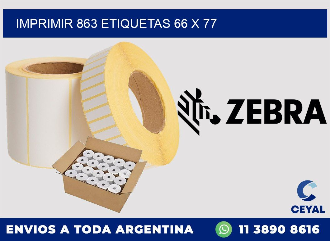 IMPRIMIR 863 ETIQUETAS 66 x 77