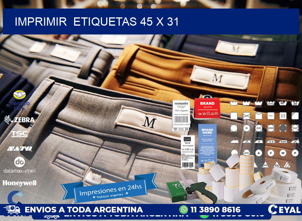 IMPRIMIR  ETIQUETAS 45 x 31