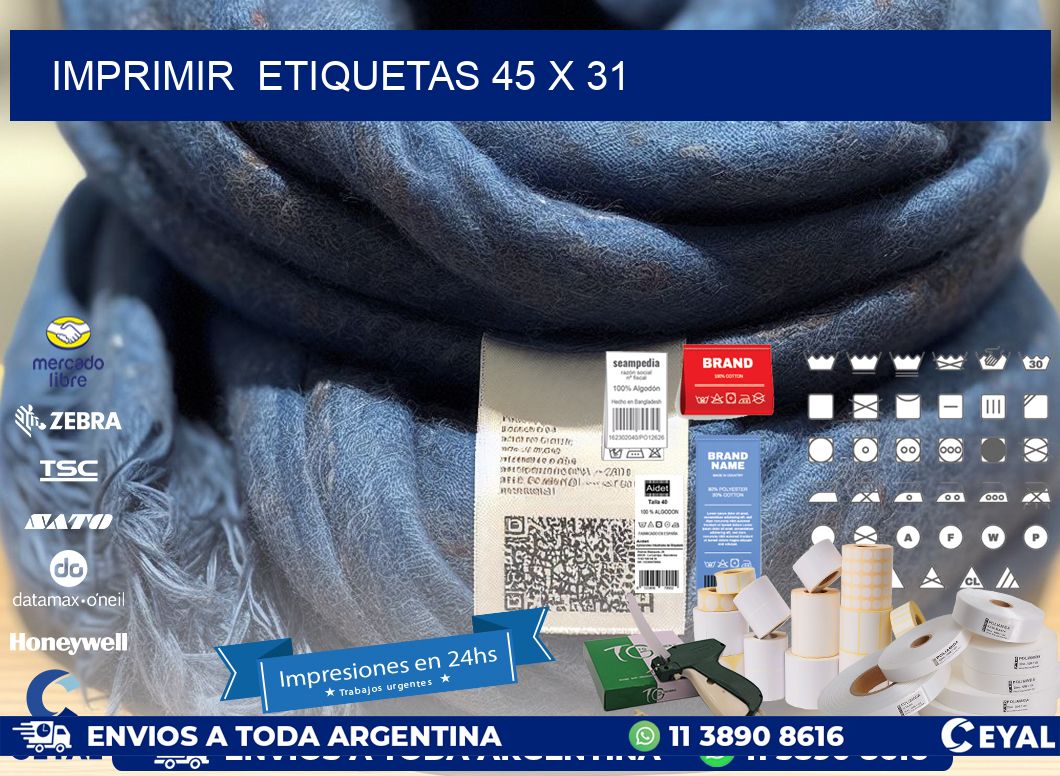 IMPRIMIR  ETIQUETAS 45 x 31