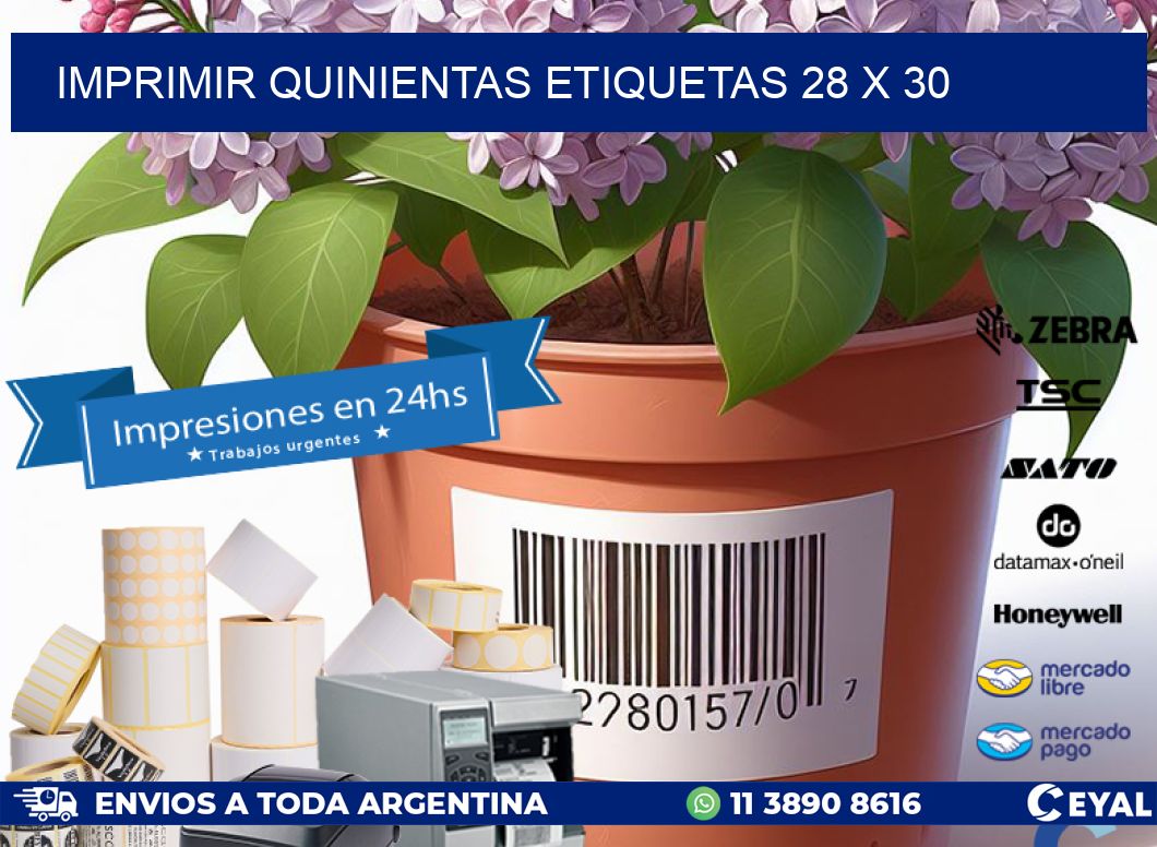 IMPRIMIR QUINIENTAS ETIQUETAS 28 x 30