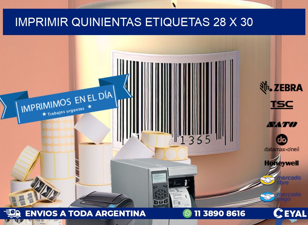IMPRIMIR QUINIENTAS ETIQUETAS 28 x 30