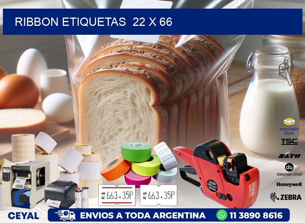 RIBBON ETIQUETAS  22 x 66