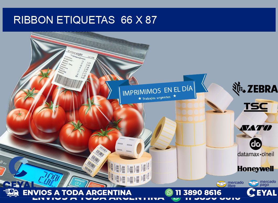 RIBBON ETIQUETAS  66 x 87