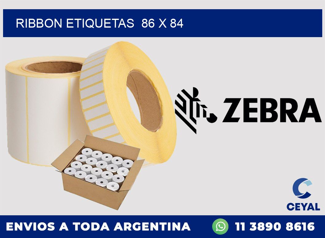 RIBBON ETIQUETAS  86 x 84