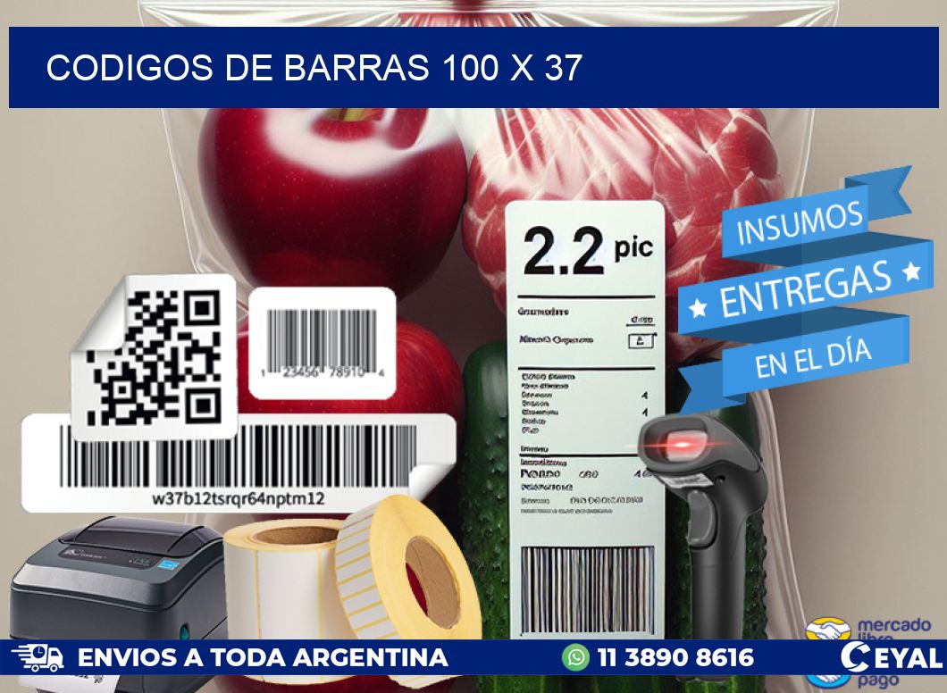 codigos de barras 100 x 37