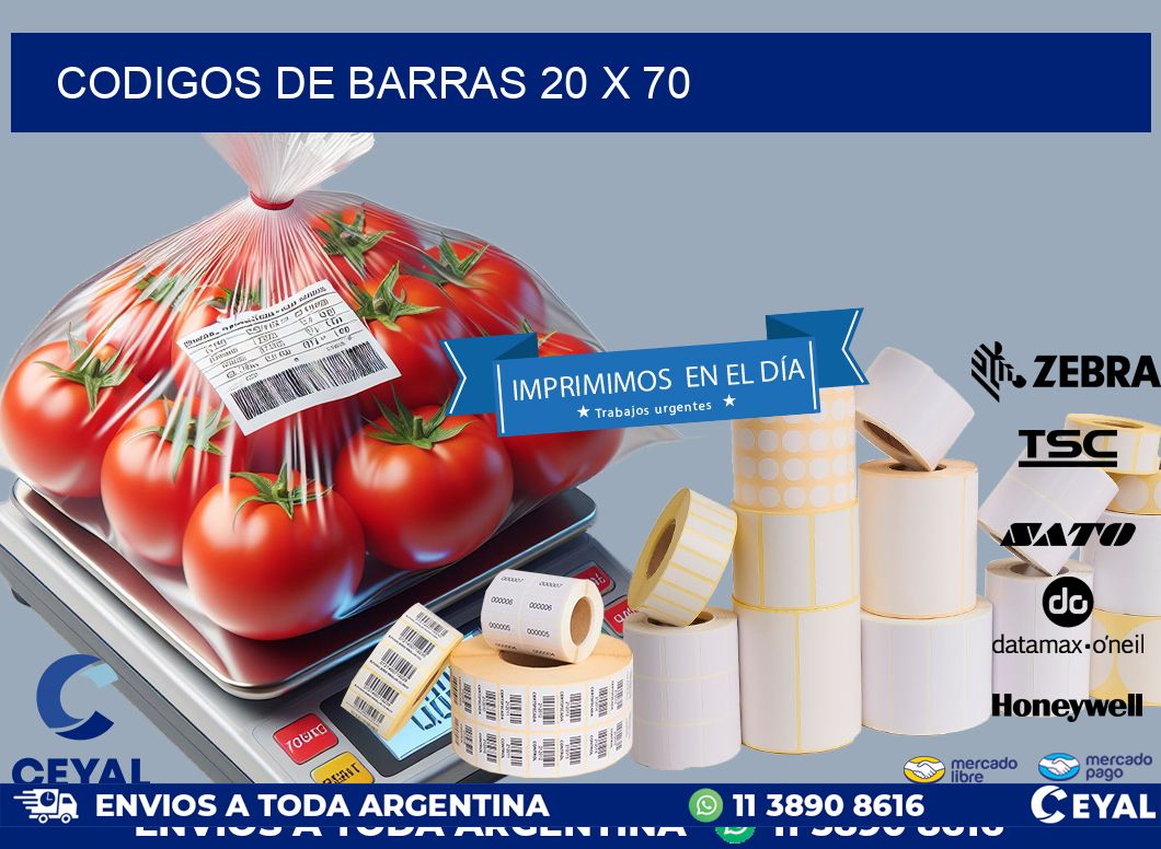 codigos de barras 20 x 70