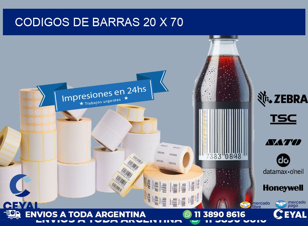 codigos de barras 20 x 70