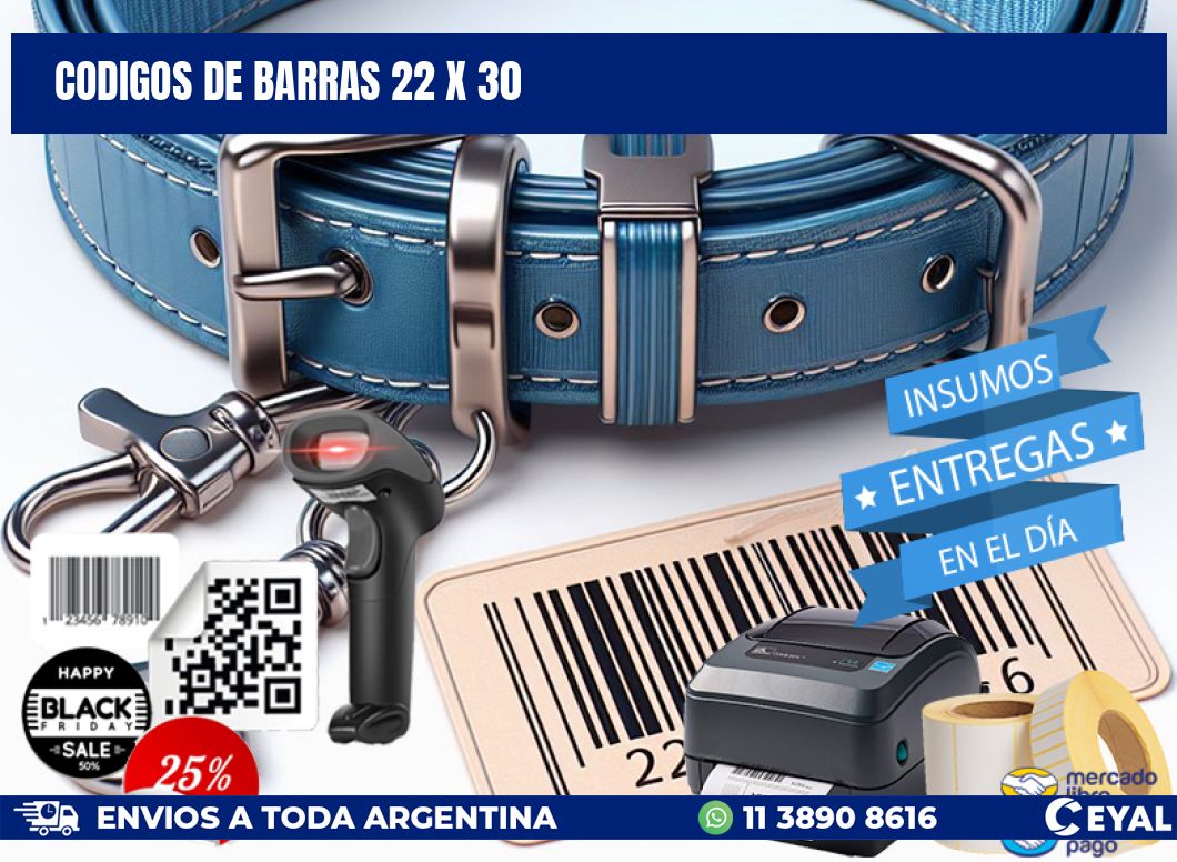 codigos de barras 22 x 30