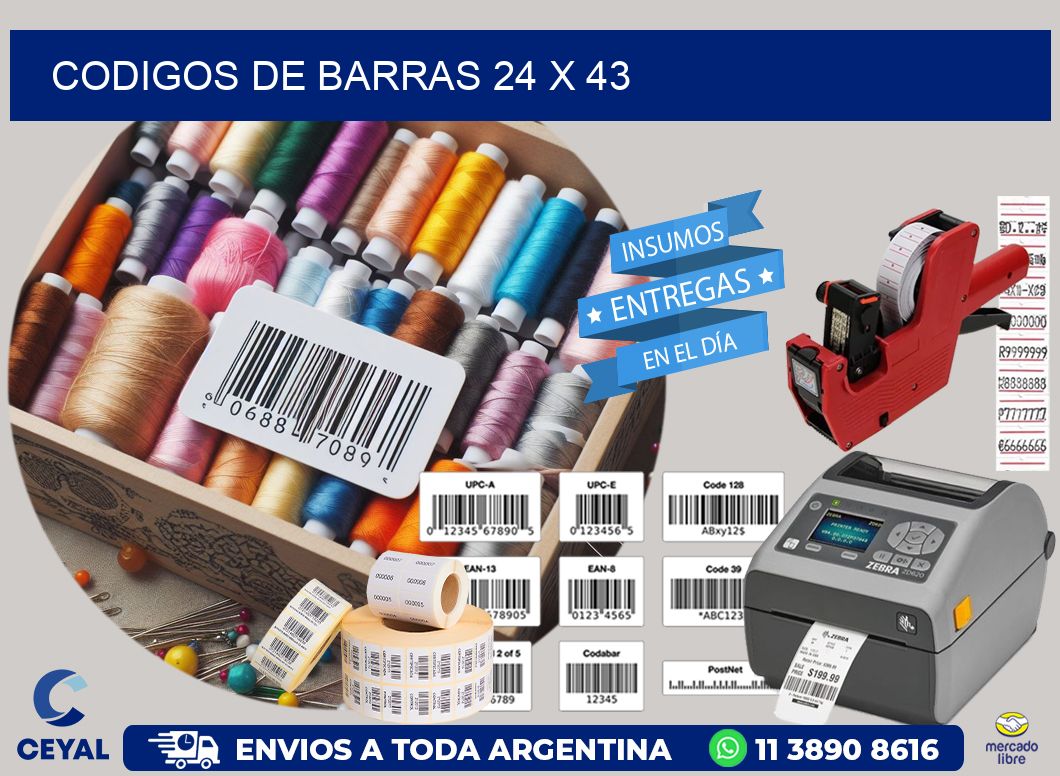 codigos de barras 24 x 43