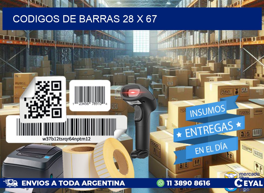 codigos de barras 28 x 67