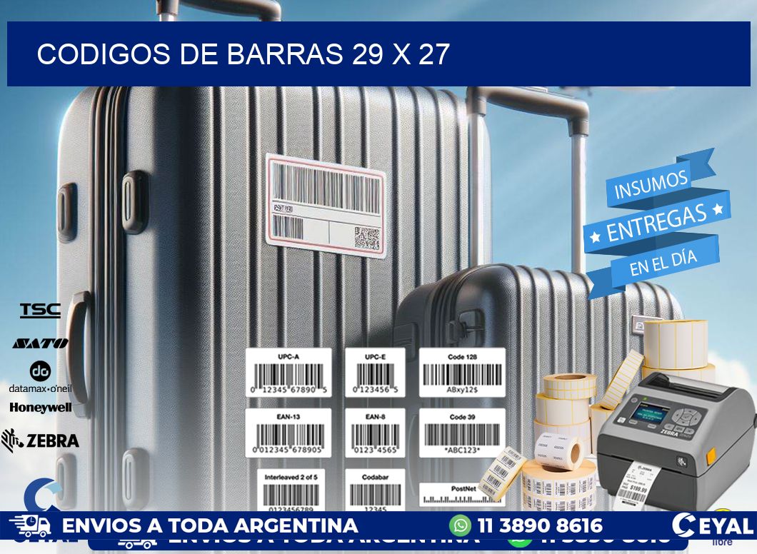 codigos de barras 29 x 27