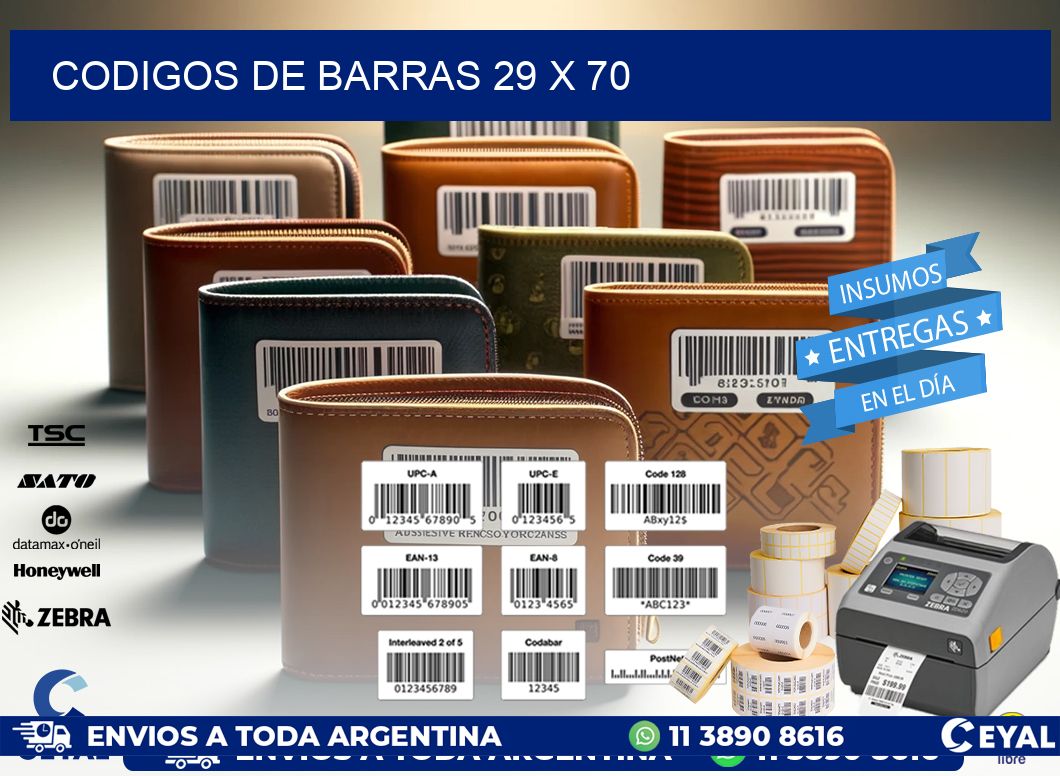 codigos de barras 29 x 70