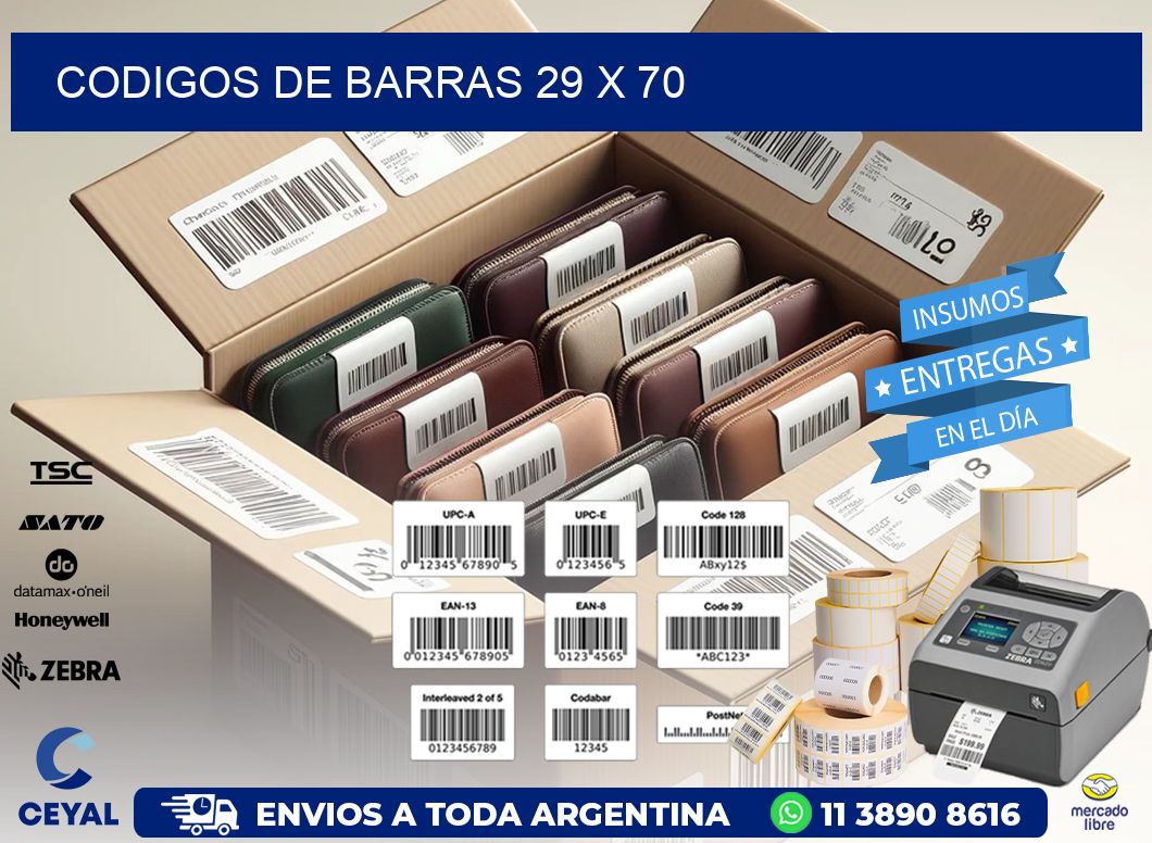 codigos de barras 29 x 70