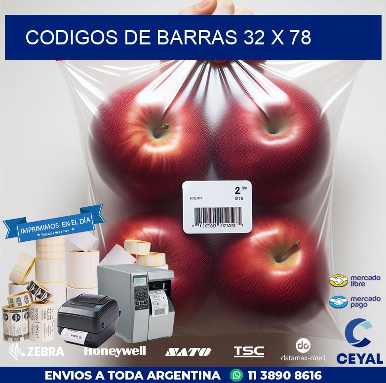codigos de barras 32 x 78