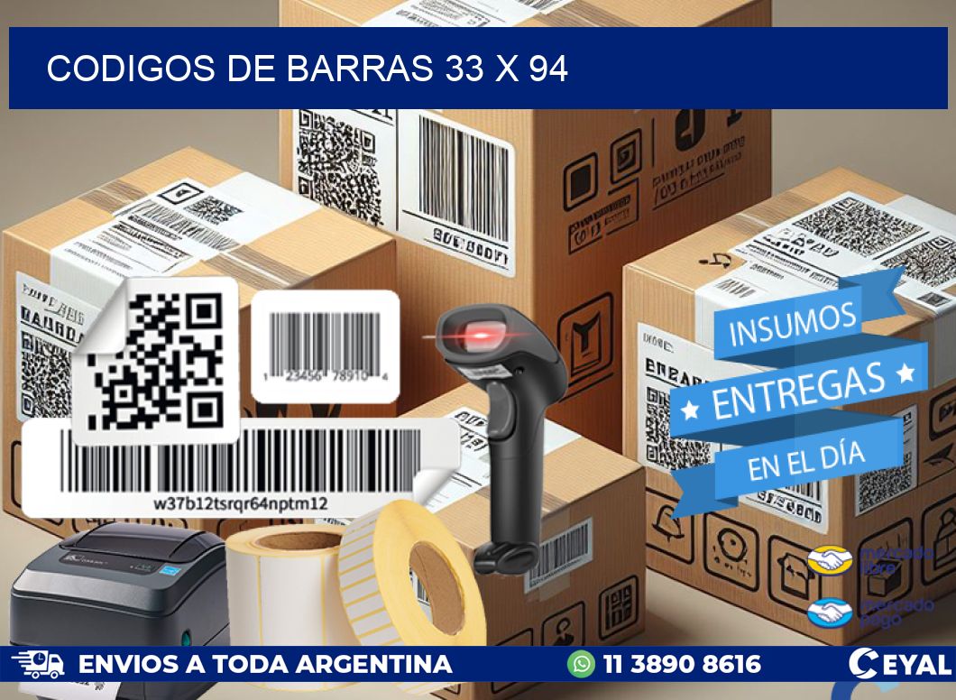 codigos de barras 33 x 94