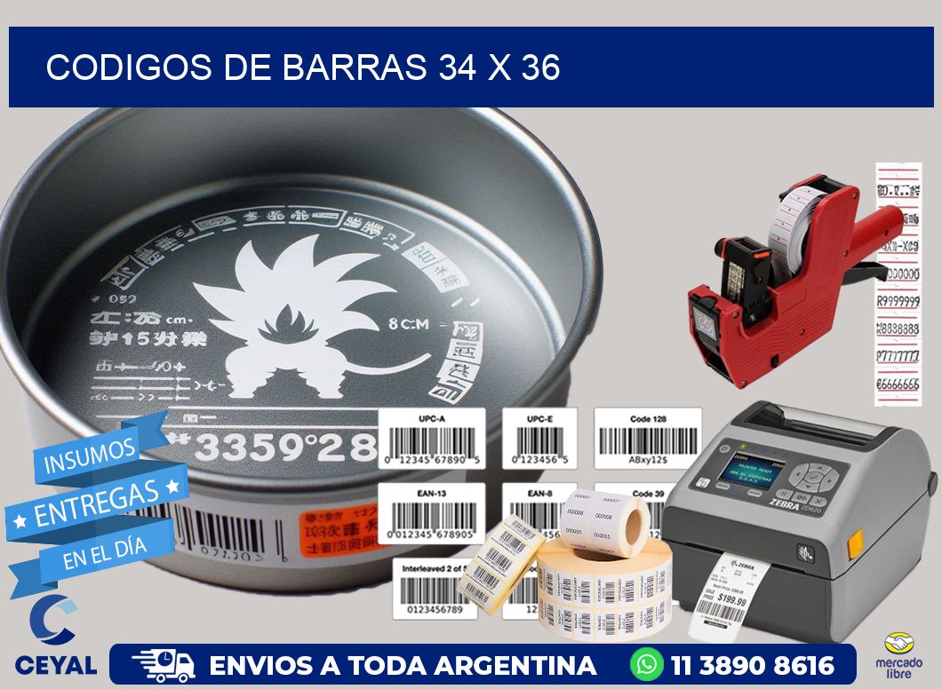 codigos de barras 34 x 36