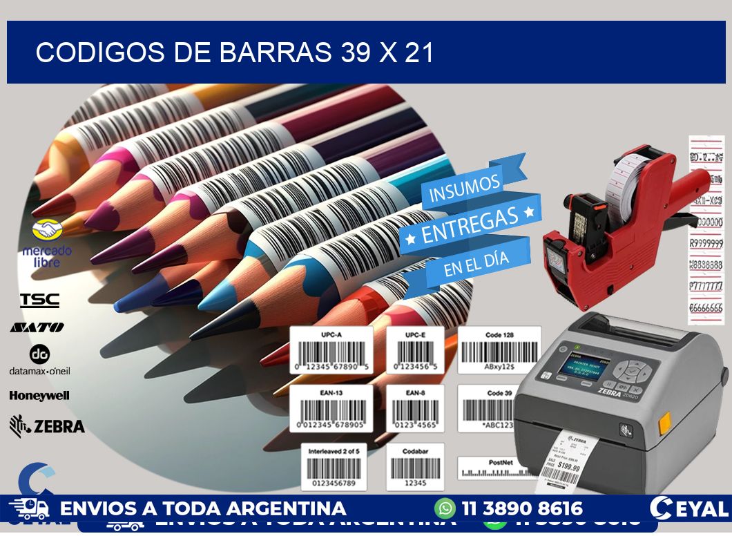 codigos de barras 39 x 21