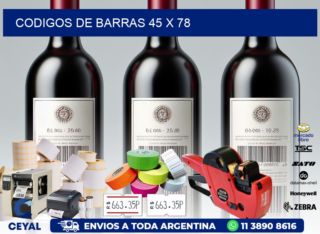 codigos de barras 45 x 78