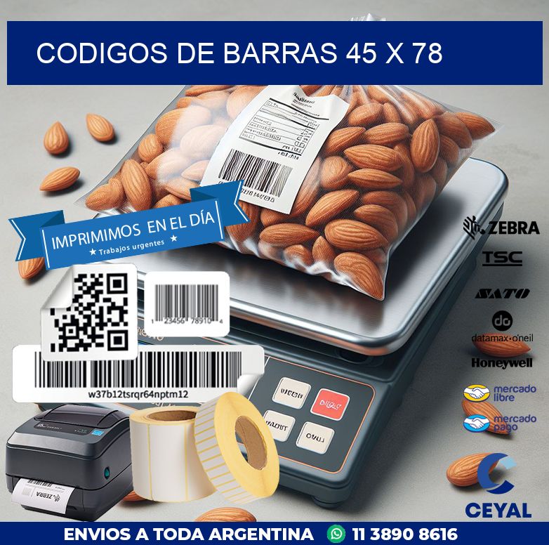 codigos de barras 45 x 78