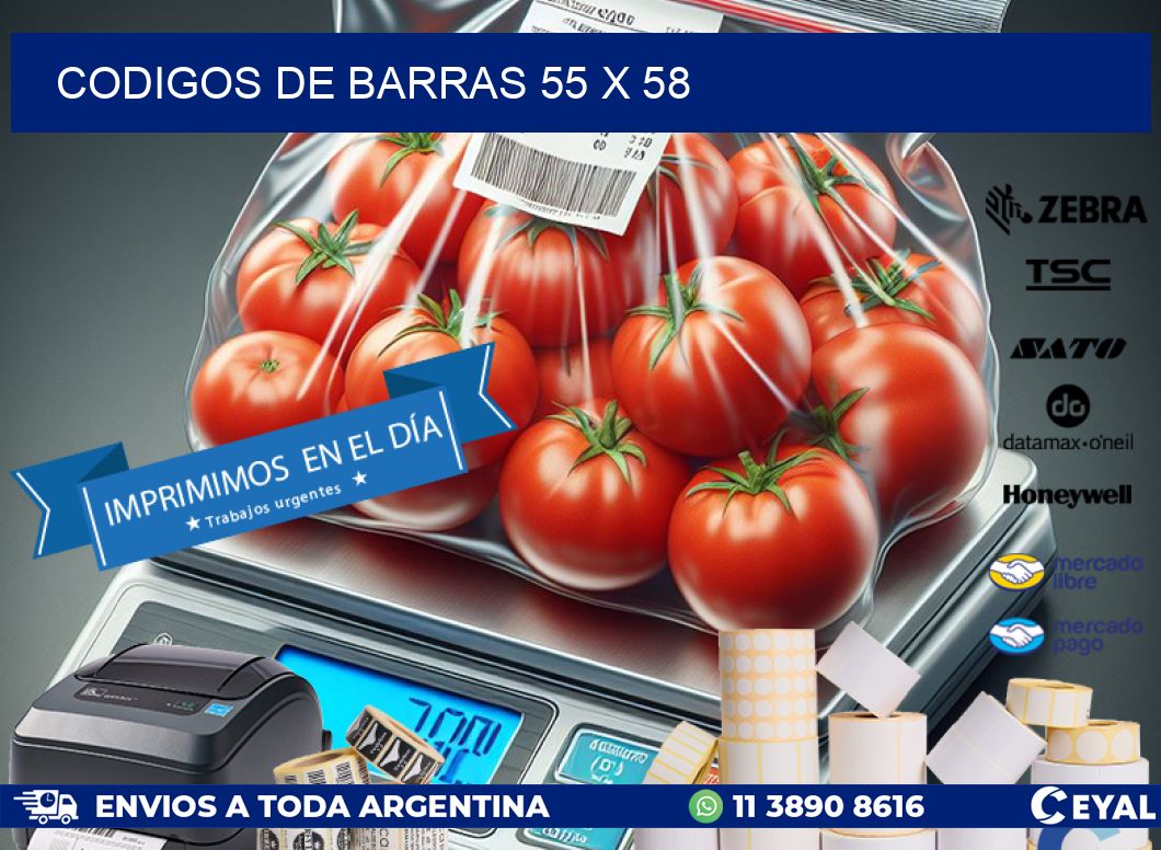 codigos de barras 55 x 58