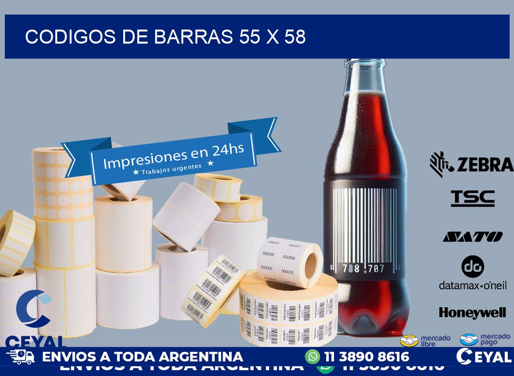 codigos de barras 55 x 58