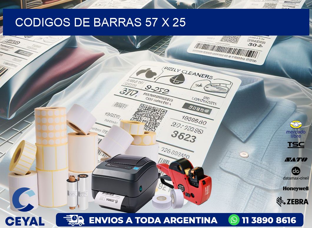 codigos de barras 57 x 25
