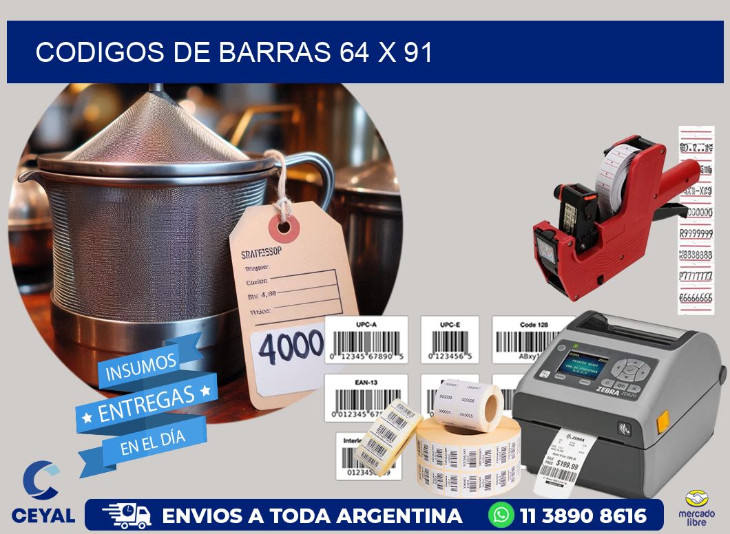 codigos de barras 64 x 91