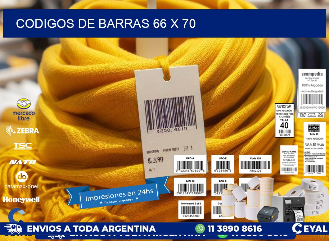 codigos de barras 66 x 70