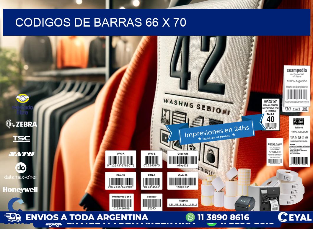 codigos de barras 66 x 70