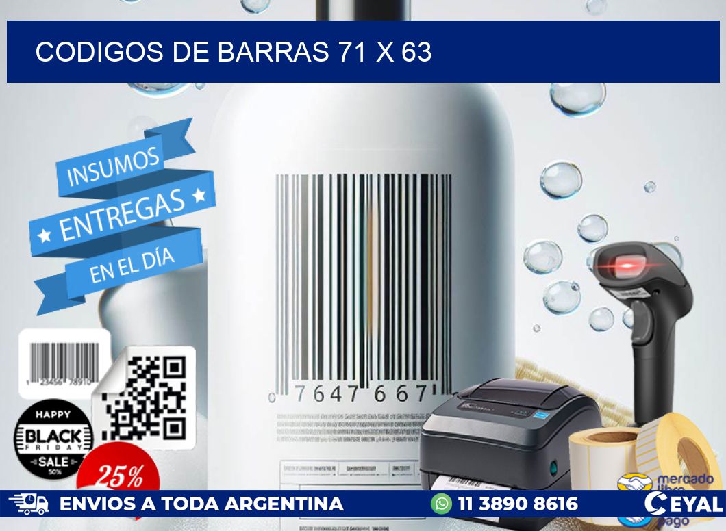 codigos de barras 71 x 63