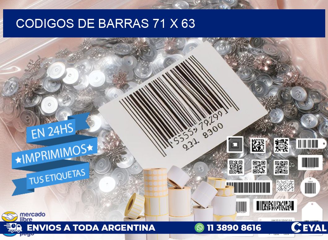 codigos de barras 71 x 63