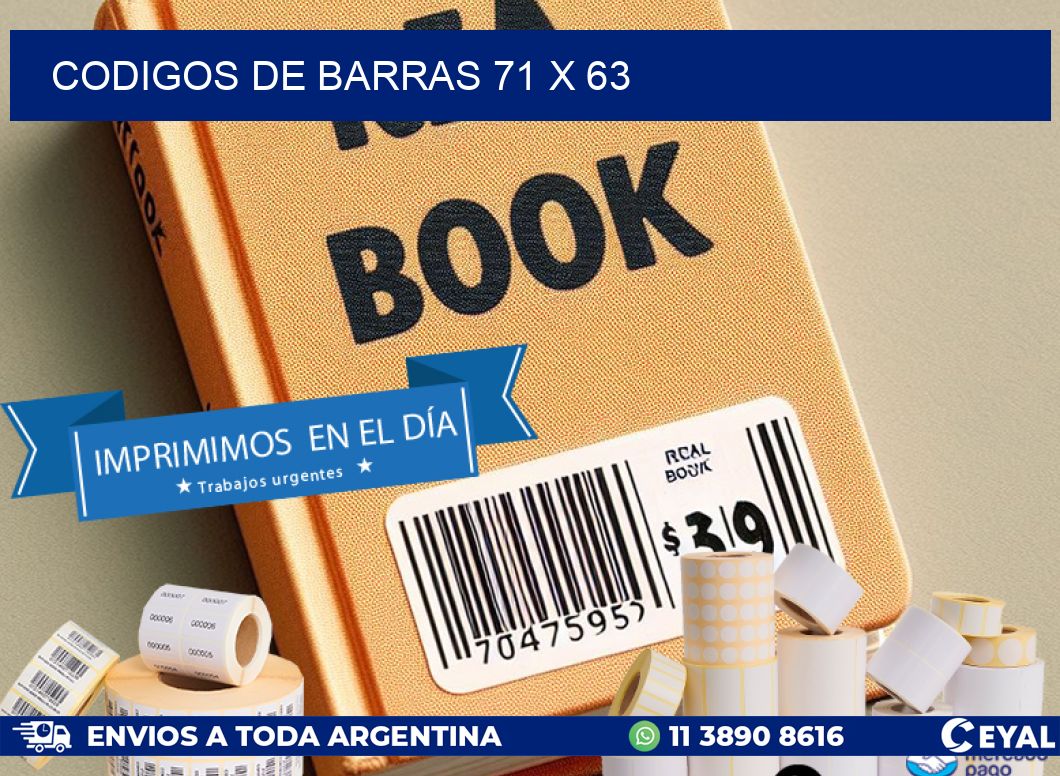 codigos de barras 71 x 63