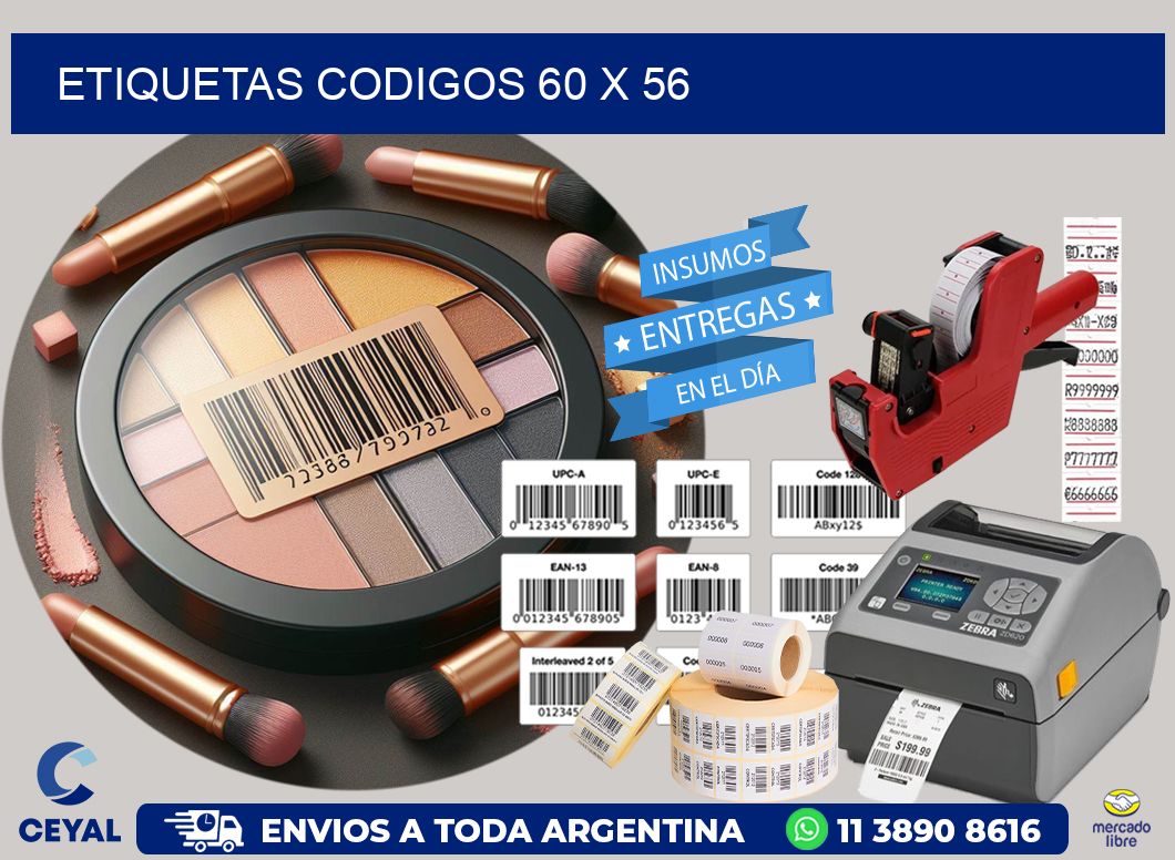 etiquetas codigos 60 x 56