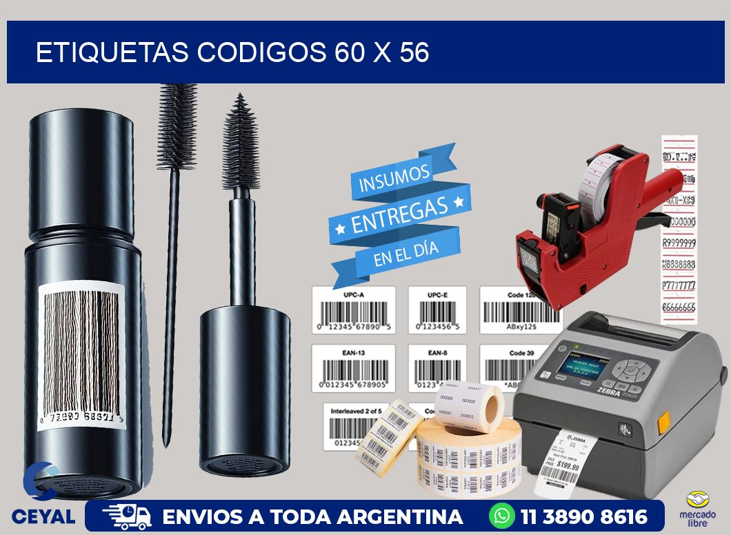 etiquetas codigos 60 x 56