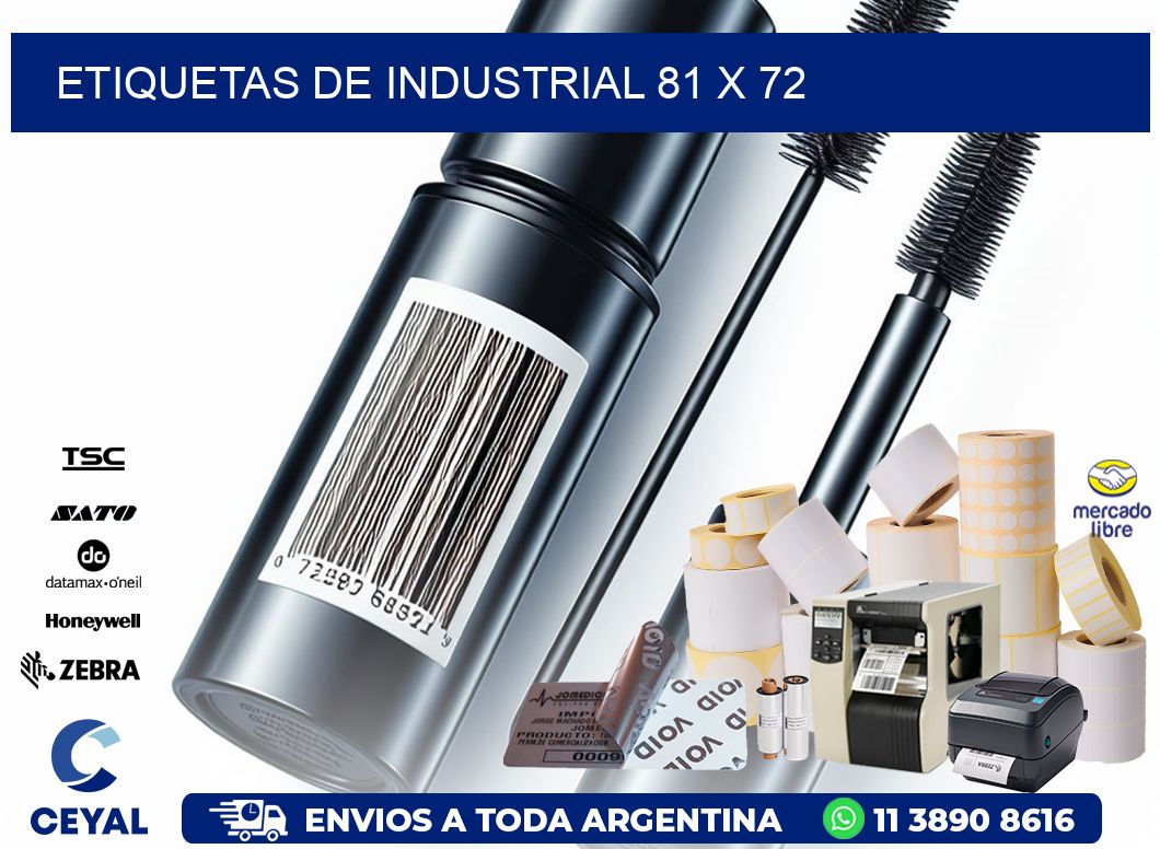 etiquetas de industrial 81 x 72
