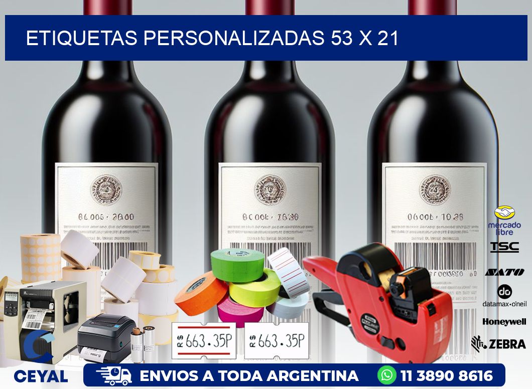 etiquetas personalizadas 53 x 21