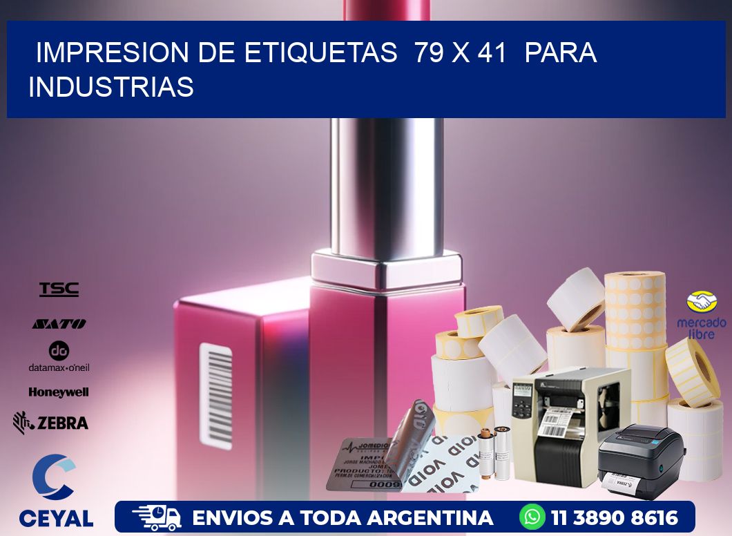 impresion de etiquetas  79 x 41  para industrias