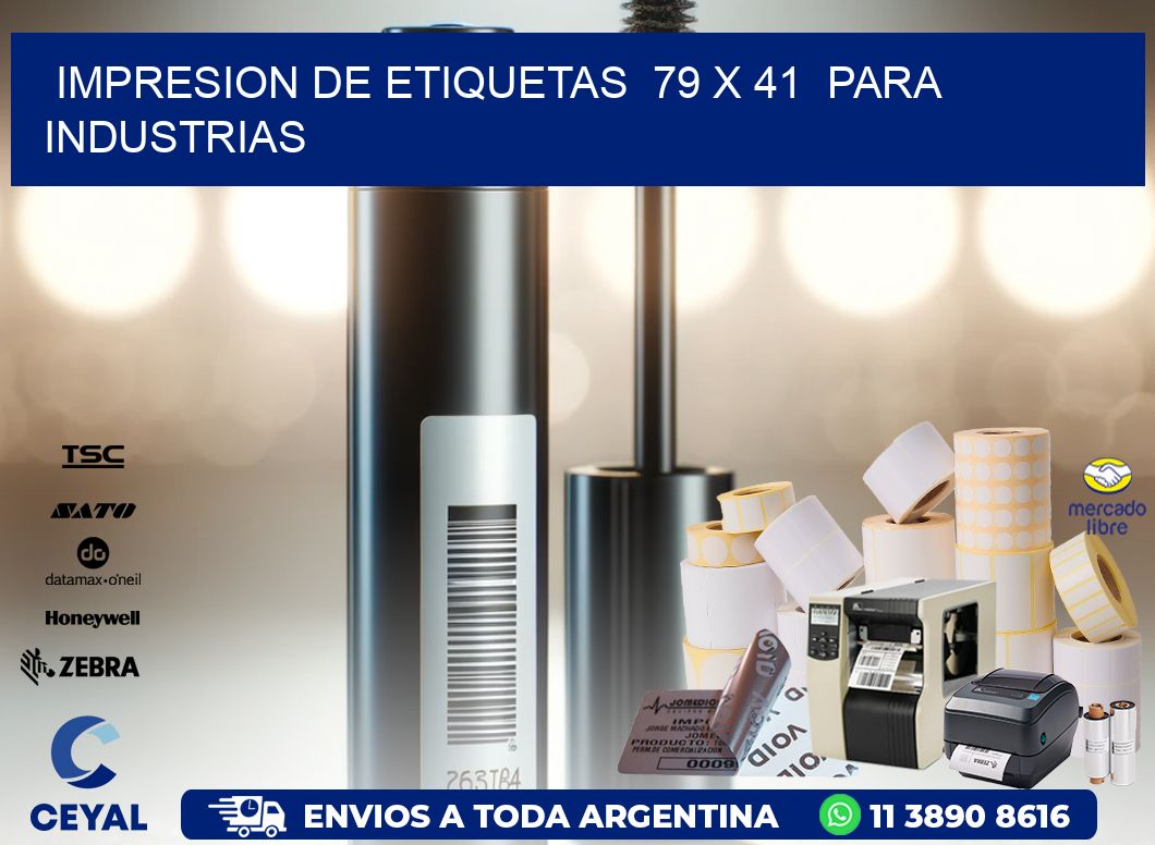 impresion de etiquetas  79 x 41  para industrias