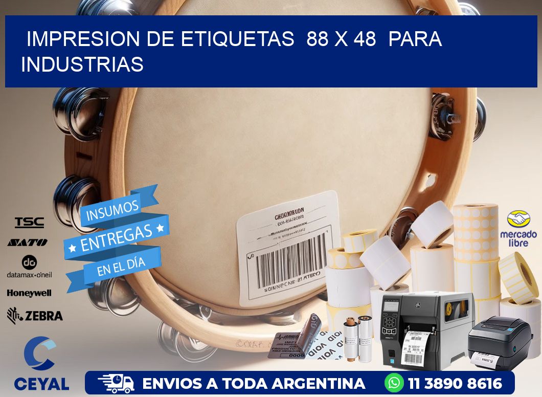 impresion de etiquetas 88 x 48 para industrias