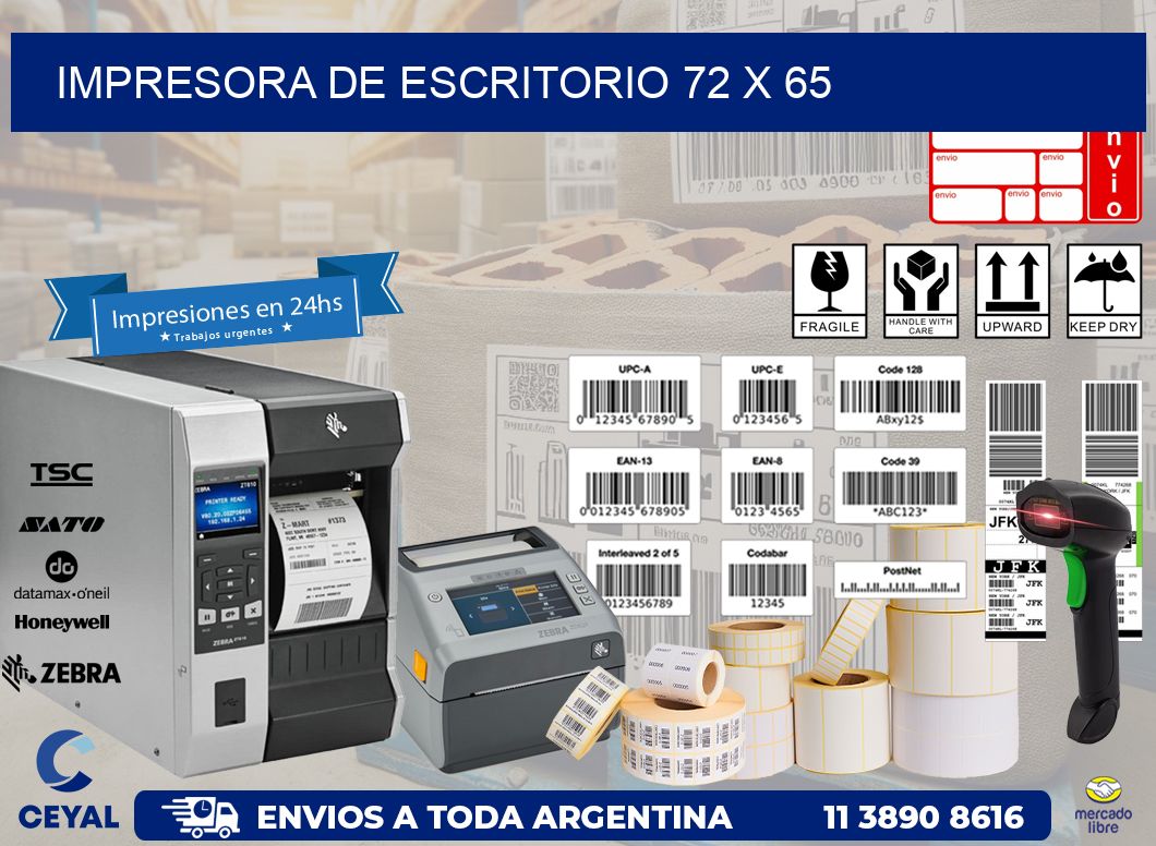 impresora de escritorio 72 x 65