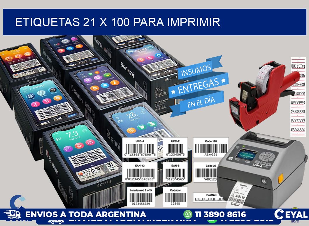 ETIQUETAS 21 x 100 PARA IMPRIMIR