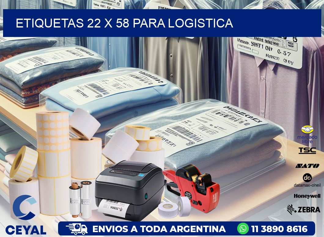 ETIQUETAS 22 x 58 PARA LOGISTICA