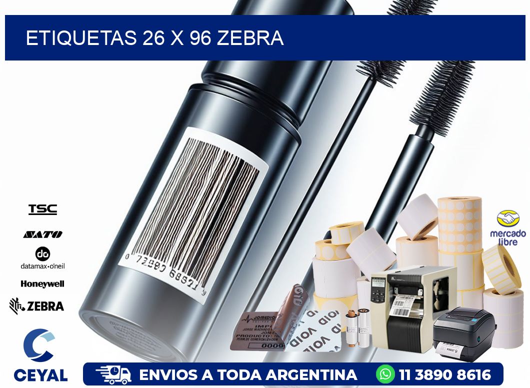 ETIQUETAS 26 x 96 ZEBRA
