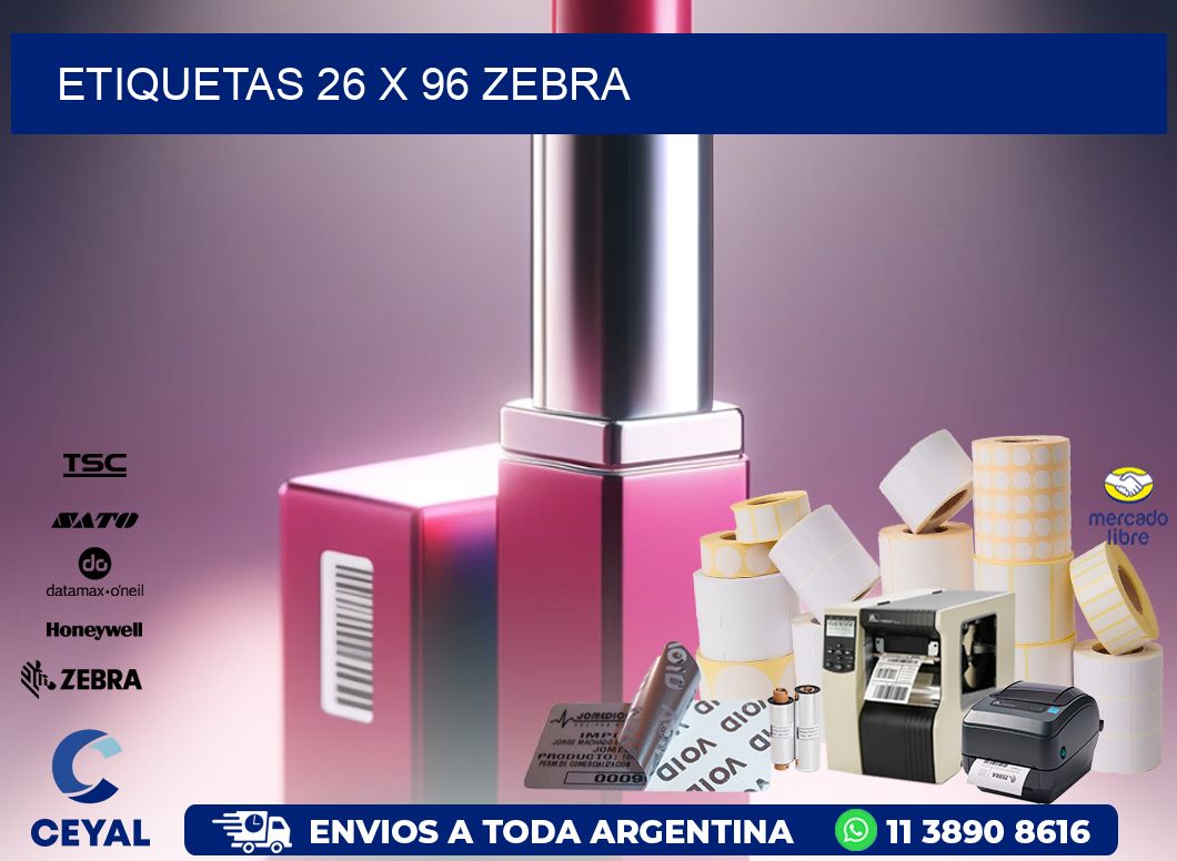 ETIQUETAS 26 x 96 ZEBRA