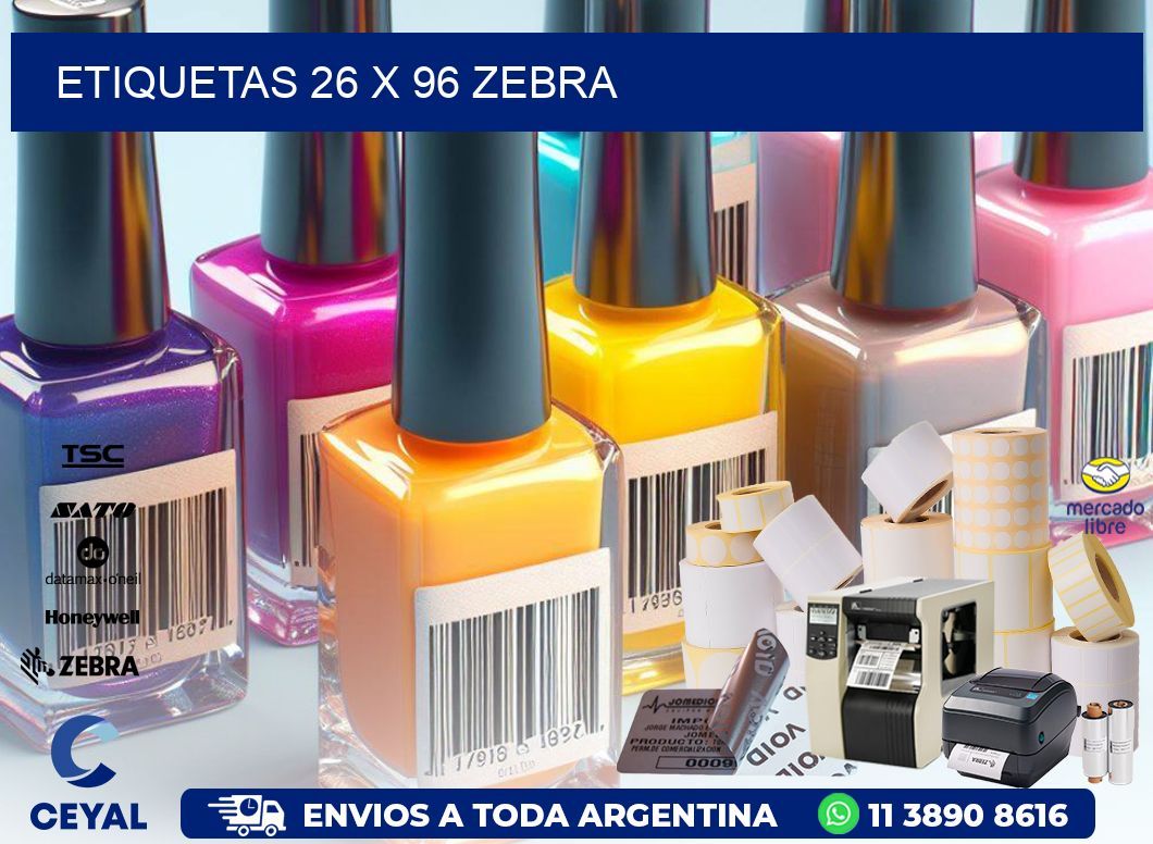 ETIQUETAS 26 x 96 ZEBRA